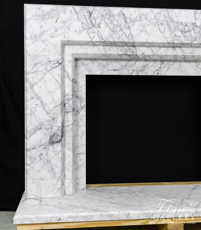 Marble Fireplaces  - Modern Italian Calacatta Marble Surround  - MFP-1980