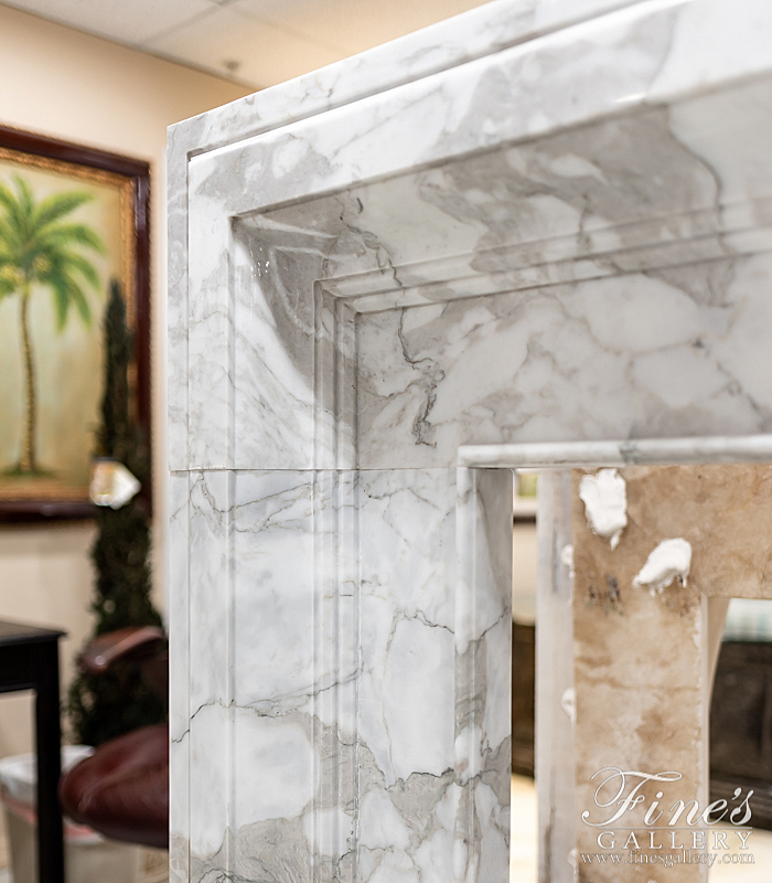 Marble Fireplaces  - Modern Bolection Calacatta Surround - MFP-1983