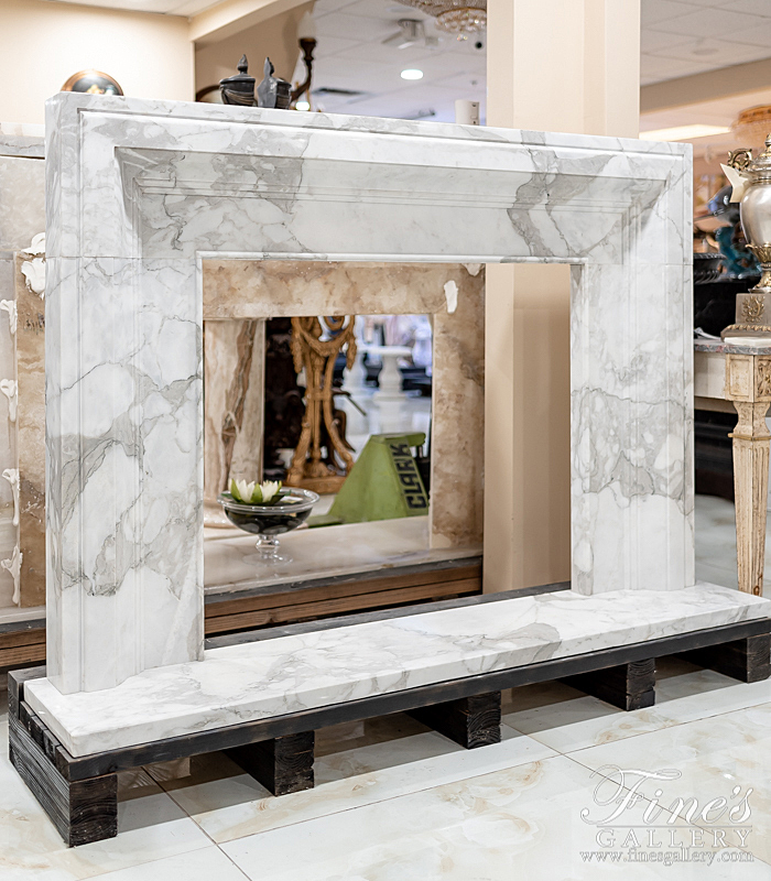 Marble Fireplaces  - Modern Bolection Calacatta Surround - MFP-1983