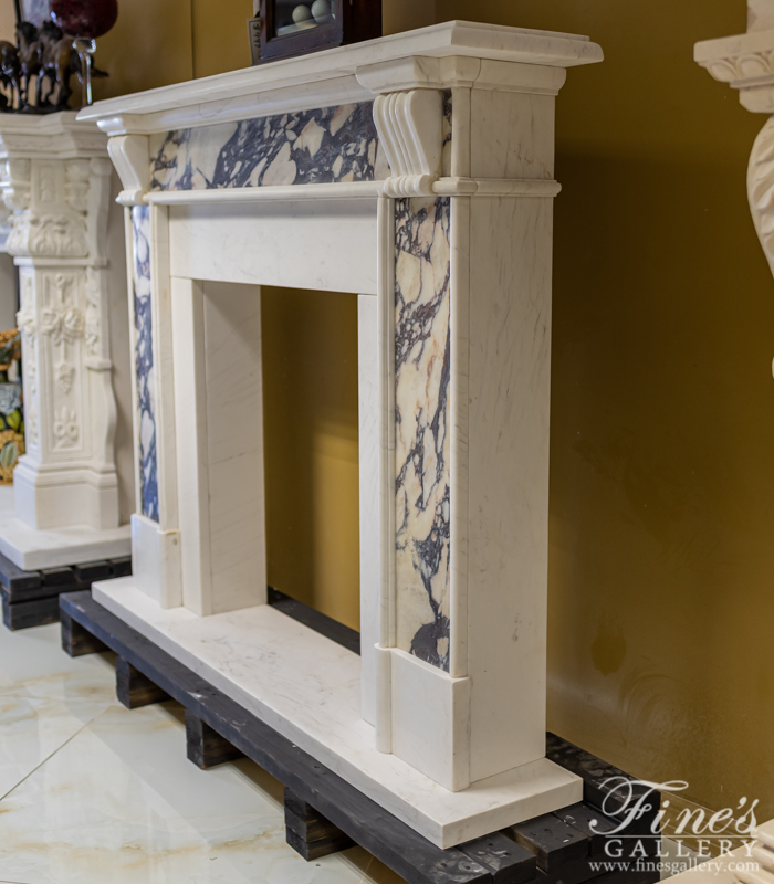 Marble Fireplaces  - Breche Violette Marble Mantelpiece - MFP-1989