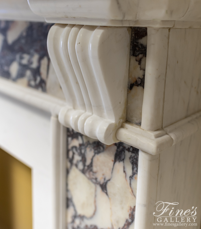 Marble Fireplaces  - Breche Violette Marble Mantelpiece - MFP-1989