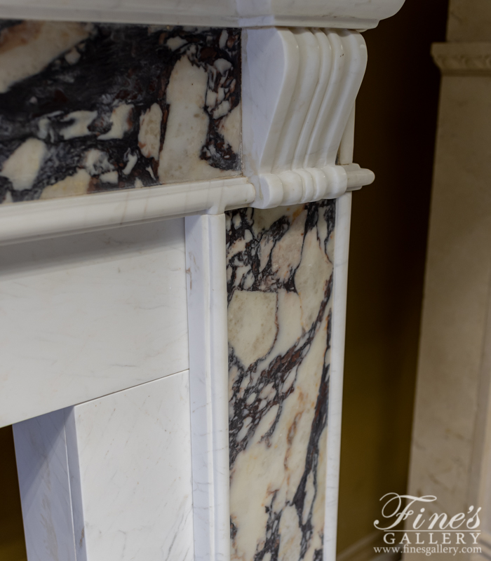 Marble Fireplaces  - Breche Violette Marble Mantelpiece - MFP-1989