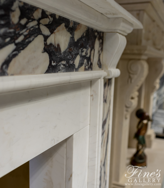 Marble Fireplaces  - Breche Violette Marble Mantelpiece - MFP-1989