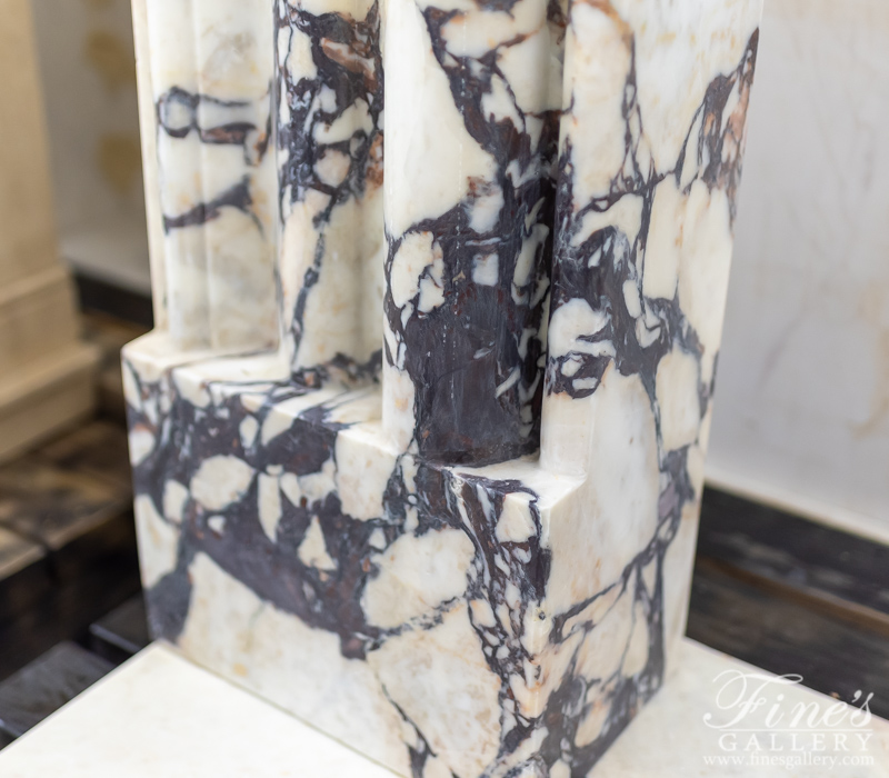 Marble Fireplaces  - Breccia Viola Marble Bolection Surround IV - MFP-1990