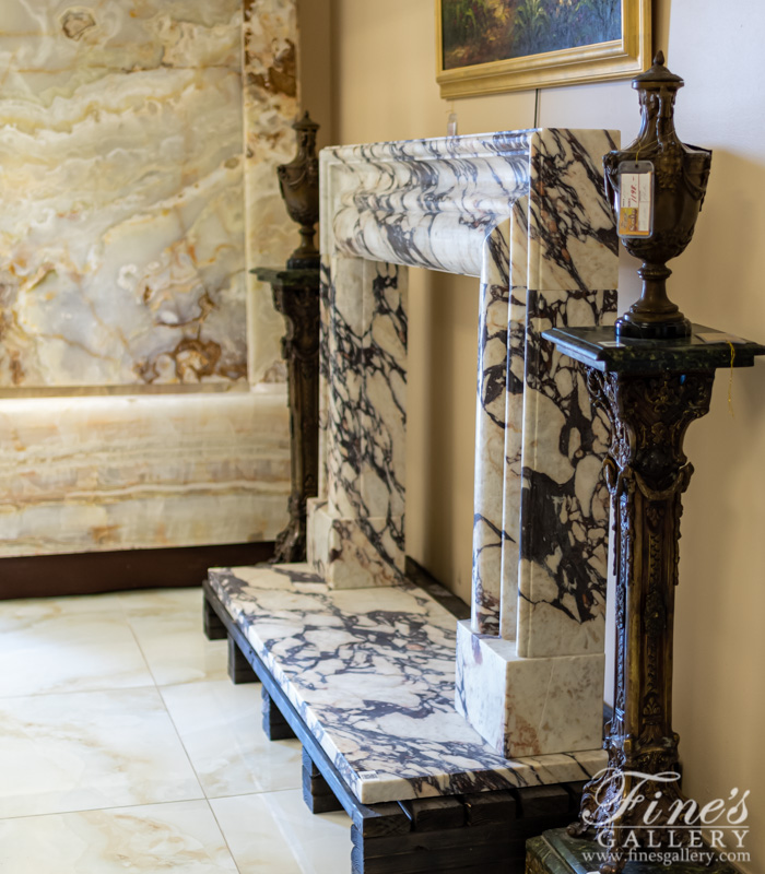 Marble Fireplaces  - Breccia Viola Marble Bolection Surround XIV - MFP-1991