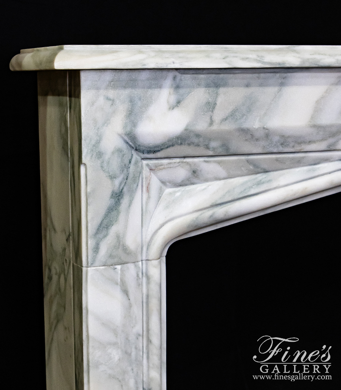 Marble Fireplaces  - Tudor Style Arabascato Marble Fireplace Surround - MFP-1994