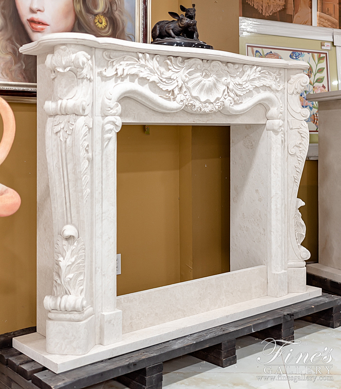 Marble Fireplaces  - Botticino Forito Supreme French Style Surround - MFP-2025