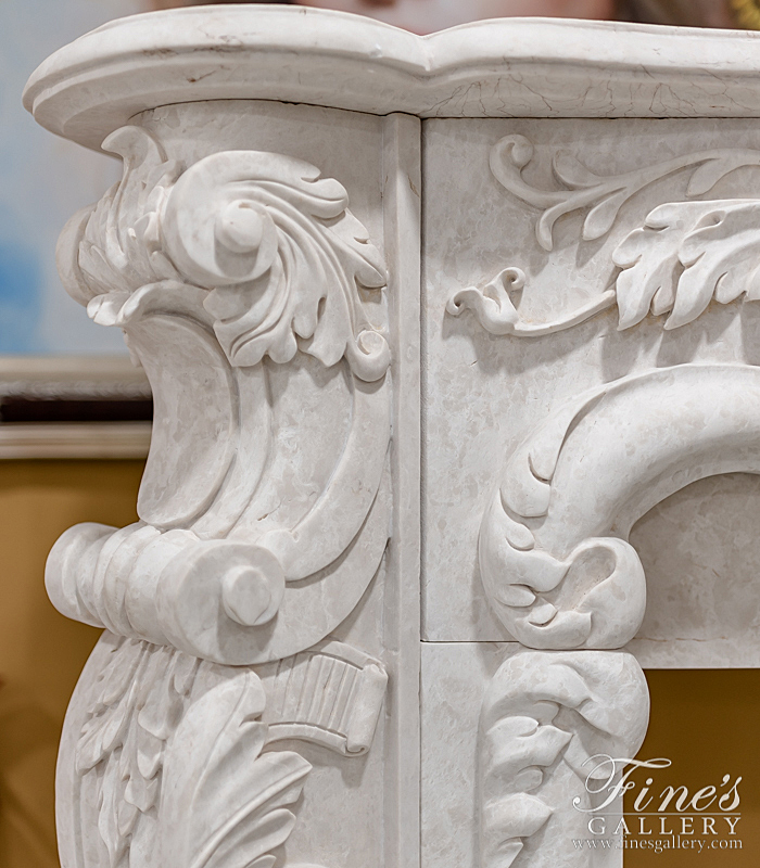 Marble Fireplaces  - Botticino Forito Supreme French Style Surround - MFP-2025