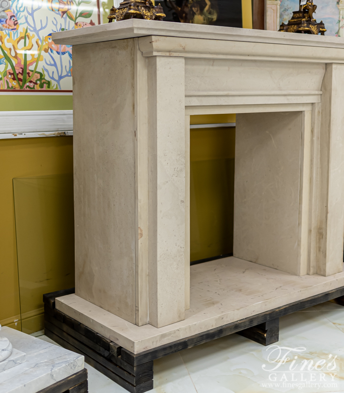 Marble Fireplaces  - Classic Contemporary Limestone Mantel - MFP-2027