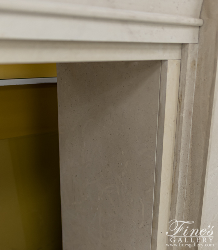 Marble Fireplaces  - Classic Contemporary Limestone Mantel - MFP-2027