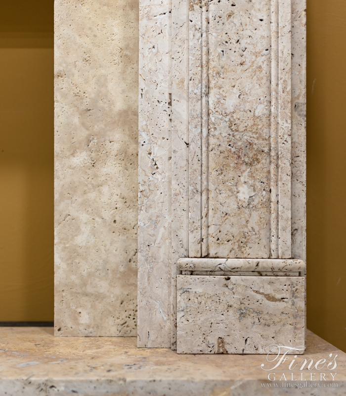 Fireplace Classics  - Contemporary Corbel Style Travertine Mantel - MFP-2029