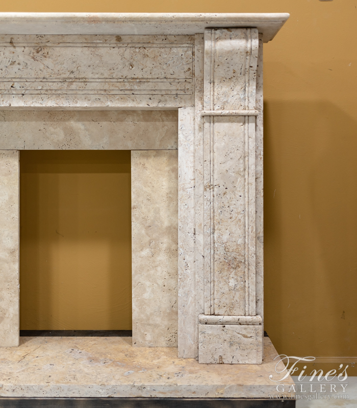 Fireplace Classics  - Contemporary Corbel Style Travertine Mantel - MFP-2029