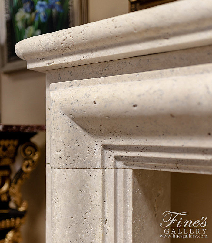 Search Result For Marble Fireplaces  - Bolection Style Travertine Mantel - MFP-2033