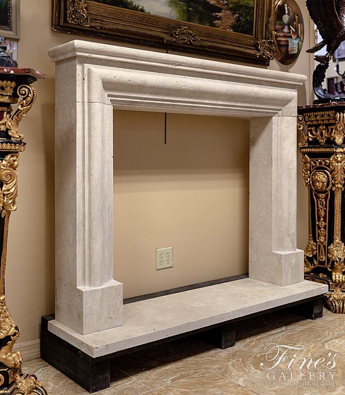 Search Result For Marble Fireplaces  - Bolection Style Travertine Mantel - MFP-2033