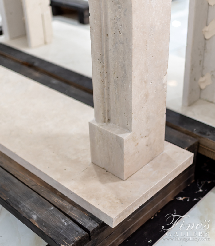 Marble Fireplaces  - Rustic French Travertine Mantel - MFP-2034