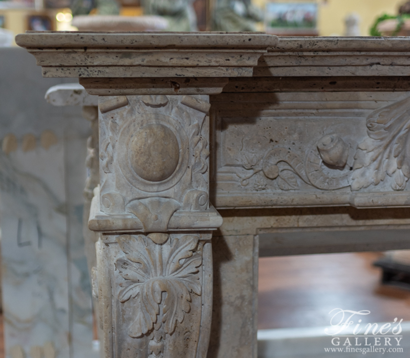 Marble Fireplaces  - Italian Style Travertine Surround - MFP-2041