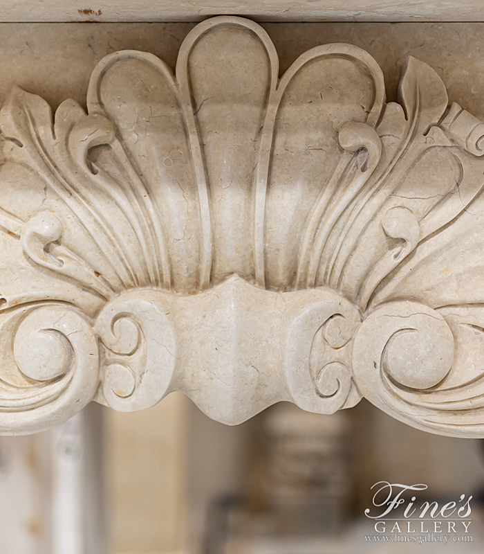 Marble Fireplaces  - French Louis XVI Mantel In Galala Marble - MFP-2070