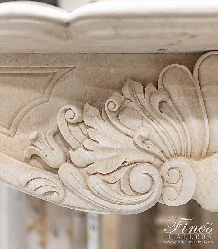 Marble Fireplaces  - French Louis XVI Mantel In Galala Marble - MFP-2070