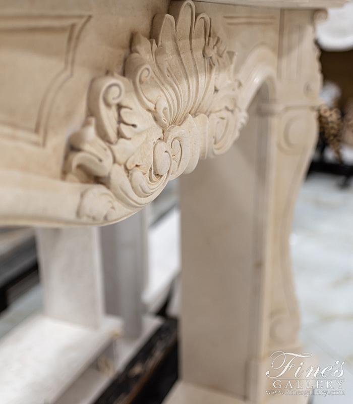Marble Fireplaces  - French Louis XVI Mantel In Galala Marble - MFP-2070