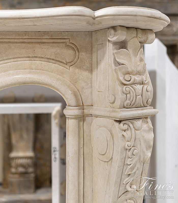 Marble Fireplaces  - French Louis XVI Mantel In Galala Marble - MFP-2070