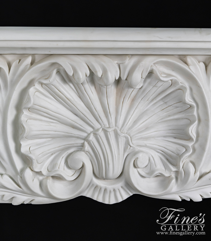 Marble Fireplaces  - Exotic Louis XVI Statuary Marble Surround - MFP-2073