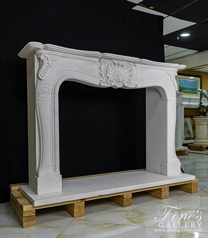 Marble Fireplaces  - Exotic Louis XVI Statuary Marble Surround - MFP-2073