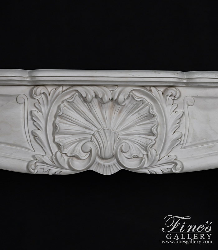 Marble Fireplaces  - Exotic Louis XVI Statuary Marble Surround - MFP-2073