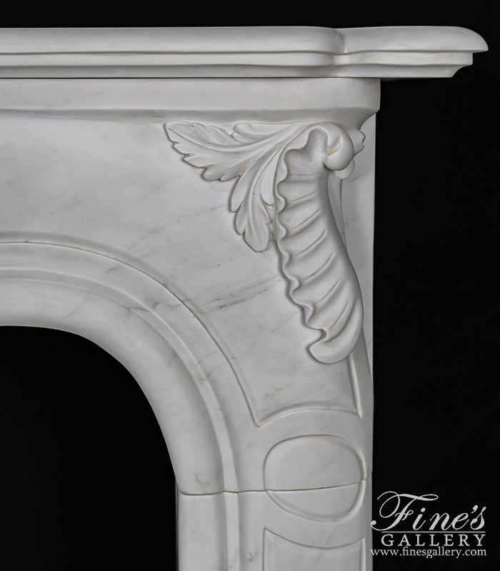 Marble Fireplaces  - Exotic Louise XVI Statuary Marble Surround - MFP-2073