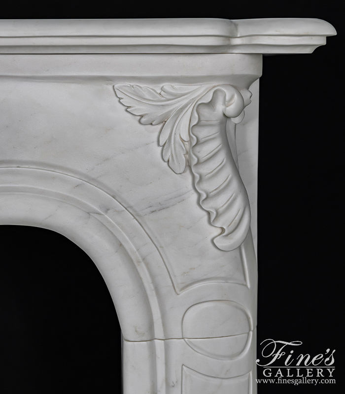 Marble Fireplaces  - Exotic Louis XVI Statuary Marble Surround - MFP-2073