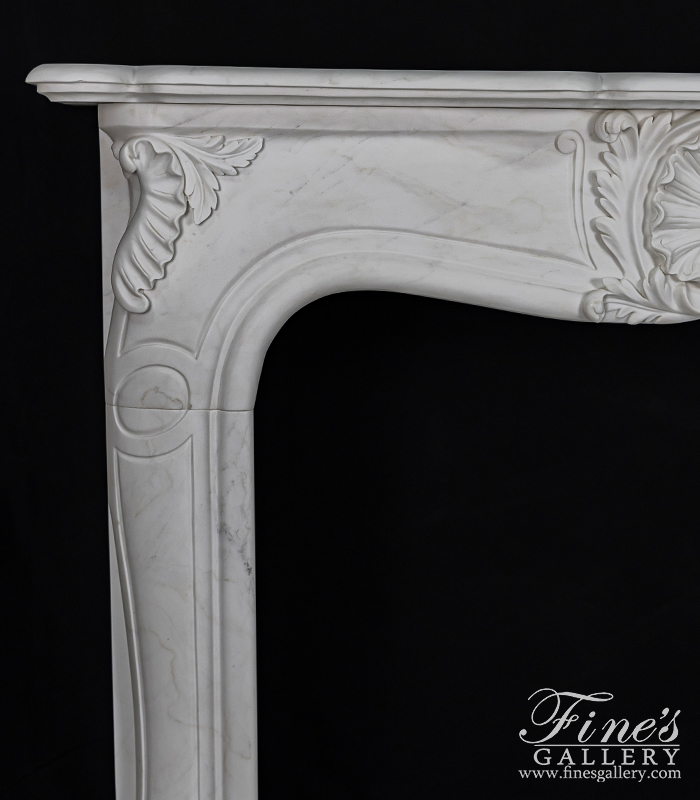 Marble Fireplaces  - Exotic Louis XVI Statuary Marble Surround - MFP-2073