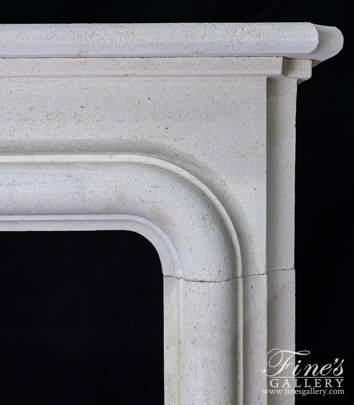 Marble Fireplaces  - French Limestone Fireplace Mantel - MFP-2075