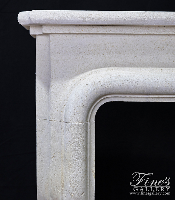 Marble Fireplaces  - French Limestone Fireplace Mantel - MFP-2075