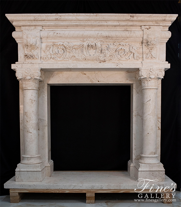 Marble Fireplaces  - Lions Den Surround - MFP-2076