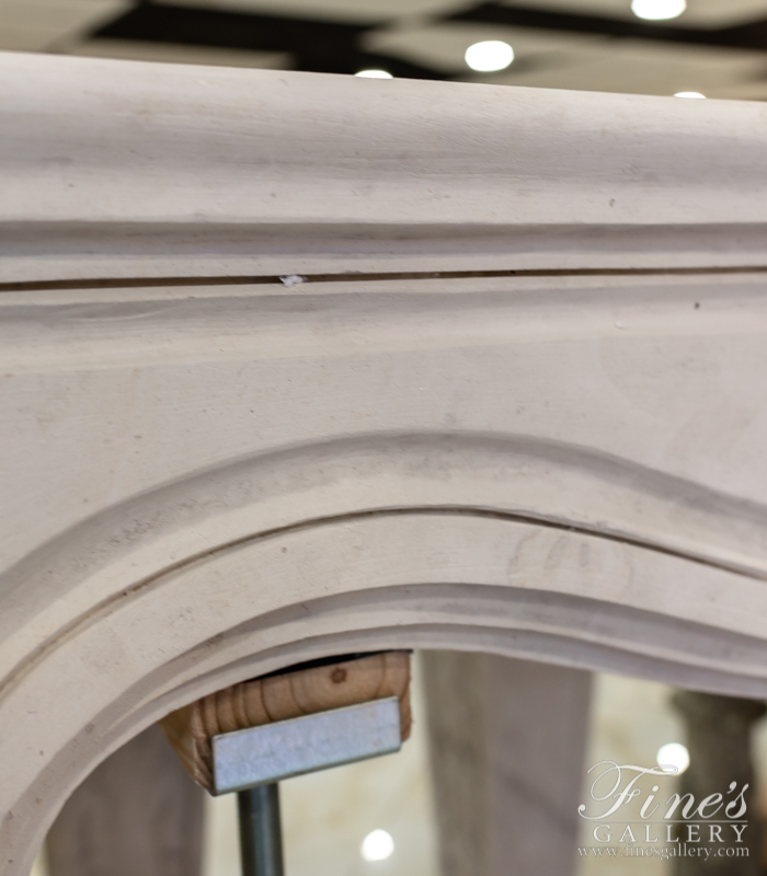 Marble Fireplaces  - French Style Mantel In Italian Limestone - MFP-2081