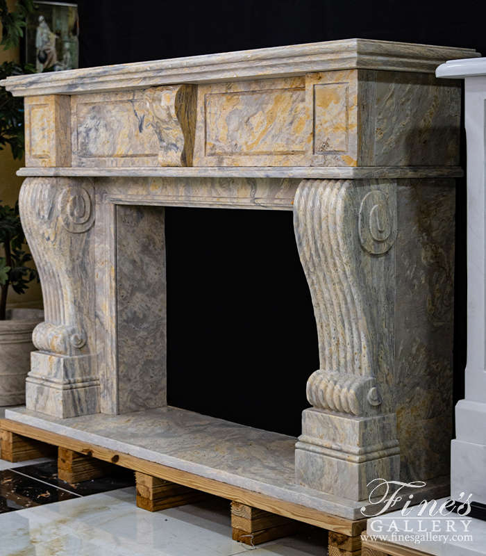 Marble Fireplaces  - Orobico Light Marble Fireplace - MFP-2092