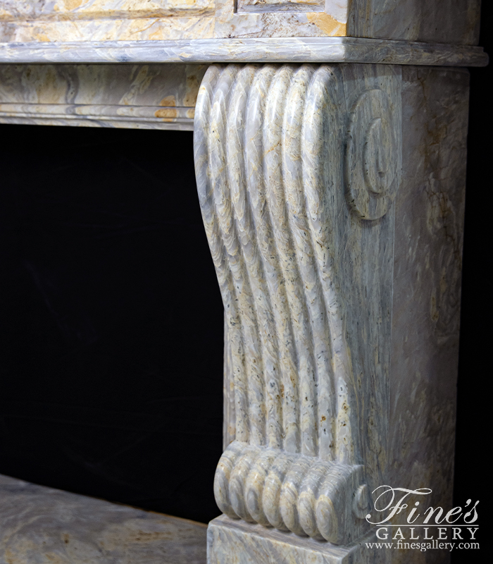 Marble Fireplaces  - Orobico Light Marble Fireplace - MFP-2092