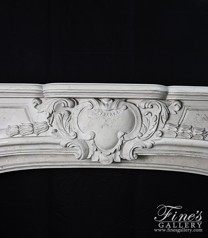 Marble Fireplaces  - Italian Bianco Perlino Marble Surround - MFP-2121