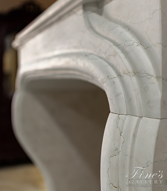 Marble Fireplaces  - Rustic Perlino Marble Mantel - MFP-2125