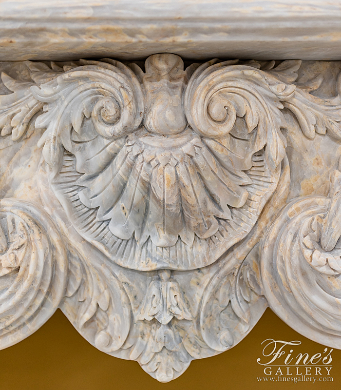 Marble Fireplaces  - Orobico French Rococo Marble Mantel - MFP-2141