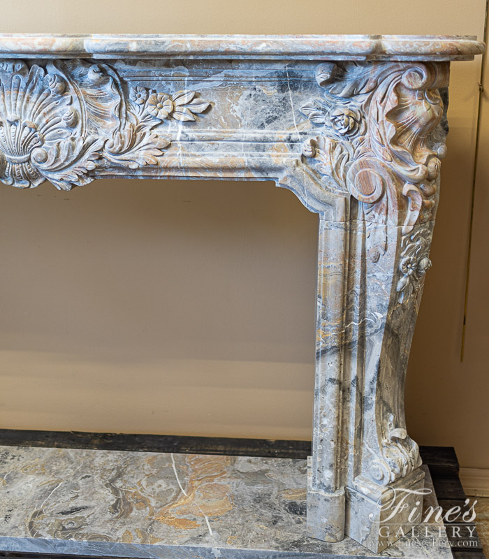 Marble Fireplaces  - Exquisite Italian Imported Arabascato Orobico Marble Mantel - MFP-2144