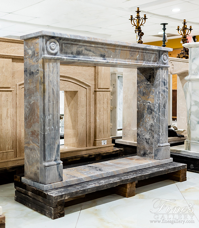 Marble Fireplaces  - Louis XVI  Regency Mantel In Arabascato Orobico Marble - MFP-2149