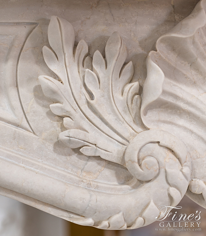 Marble Fireplaces  - Louis XIV Botticino Surround - MFP-2156