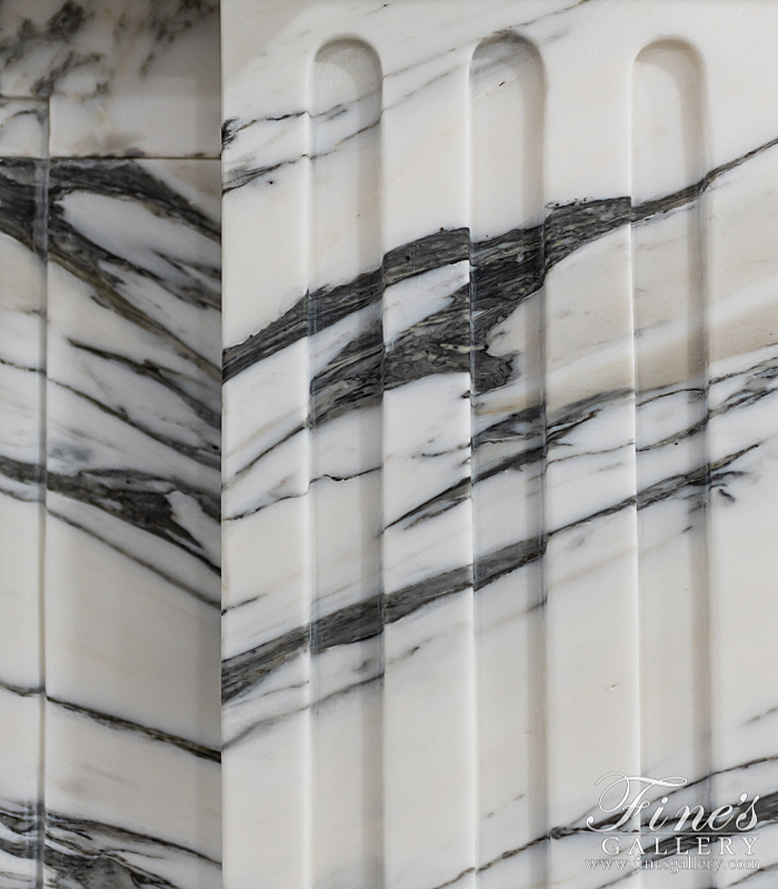 Marble Fireplaces  - Exotic Calacatta Marble Mantel  - MFP-2173