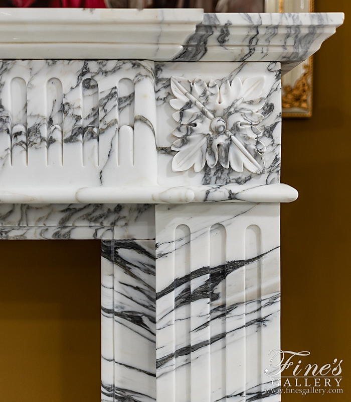 Marble Fireplaces  - Exotic Calacatta Marble Mantel  - MFP-2173