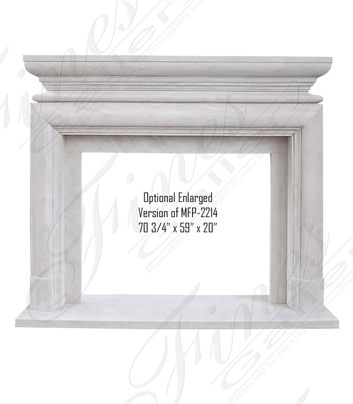 Search Result For Marble Fireplaces  - French Limestone Bolection Surround With Sleek Shelf - MFP-2214