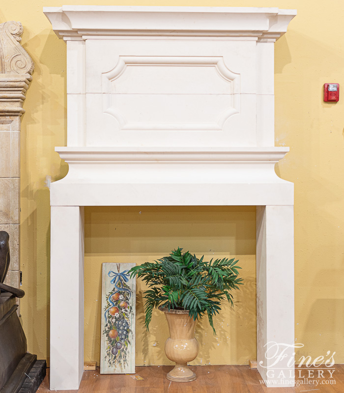 Marble Fireplaces  - Lovely French Limestone Overmantel - MFP-2216