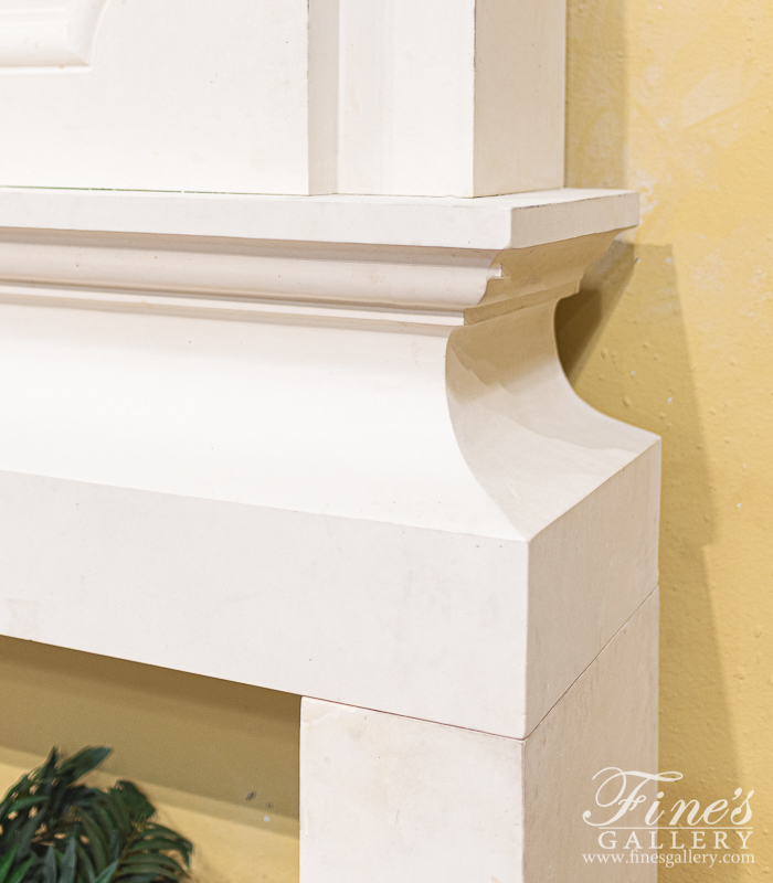 Marble Fireplaces  - Lovely French Limestone Overmantel - MFP-2216