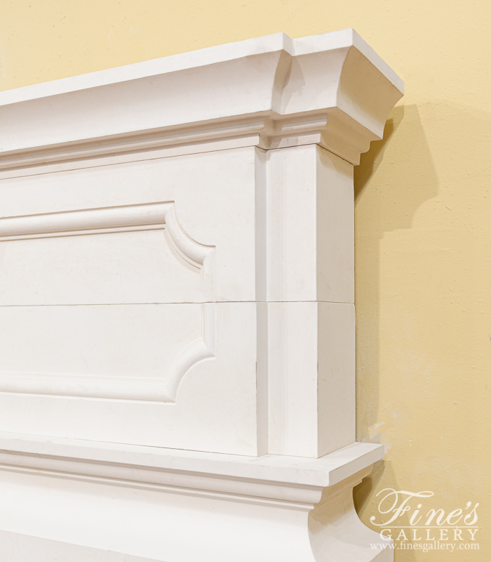 Marble Fireplaces  - Lovely French Limestone Overmantel - MFP-2216