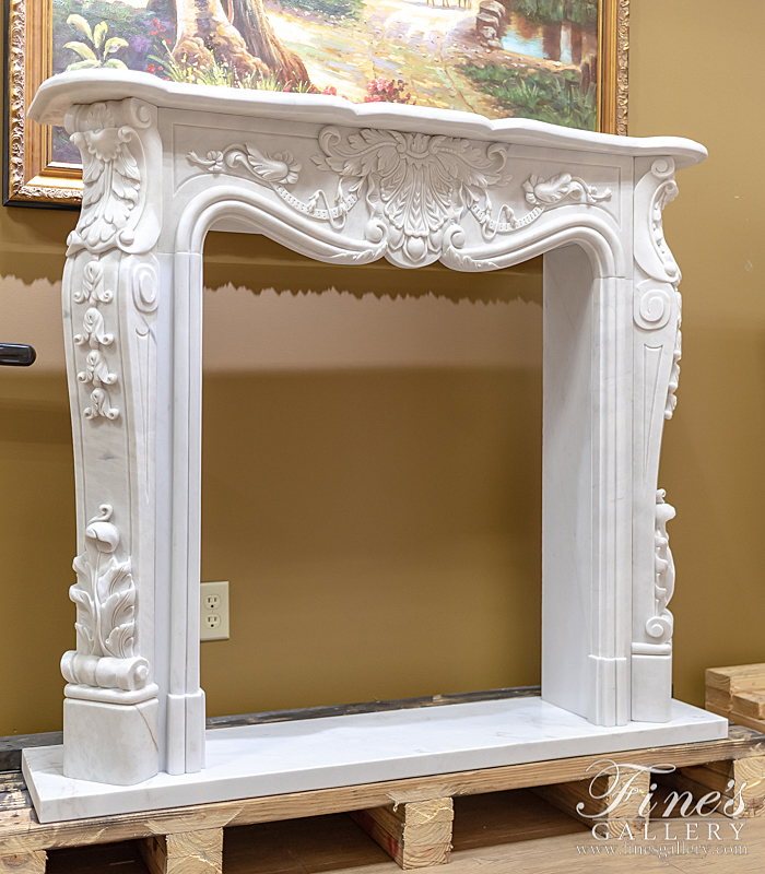 Marble Fireplaces  - Stunning Statuary French Style Marble Surround - MFP-2229