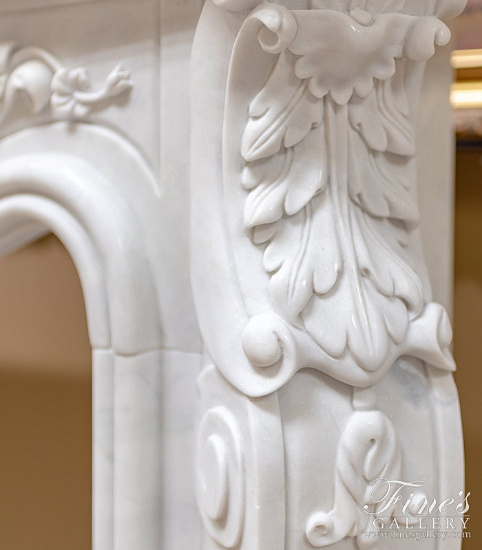 Marble Fireplaces  - Stunning Statuary French Style Marble Surround - MFP-2229